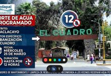 corte de agua el 25 de marzo