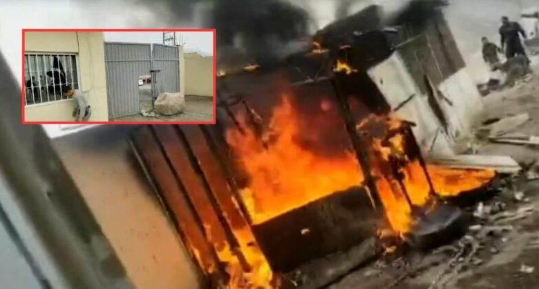 Pobladores incendian local donde opera camión