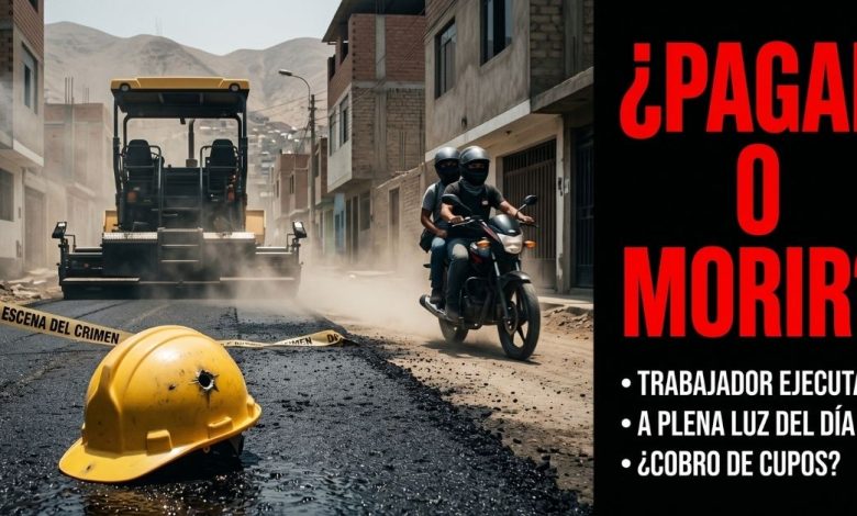 Jorge Mandujano Cotera trabajaba en una obra de asfaltado en Villa Leticia, Cajamarquilla, cuando dos sujetos en moto le dispararon en la cabeza.