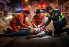 Abraham Cangahuala, baleado en Chaclacayo.