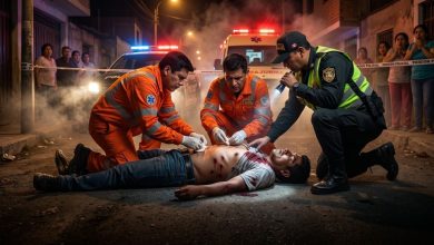 Abraham Cangahuala, baleado en Chaclacayo.