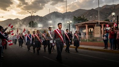 Santa Eulalia: desfile escolar por Fiestas Patrias