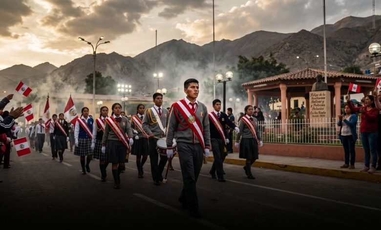 Santa Eulalia: desfile escolar por Fiestas Patrias