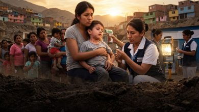 Personas aplicando medidas preventivas contra el sarampión. (Foto referencial con IA / Chicho Al Aire)