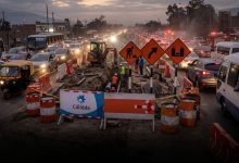 Trancones vehiculares en la Carretera Central por obras de Cálidda. (Foto referencial con IA / Chicho Al Aire)