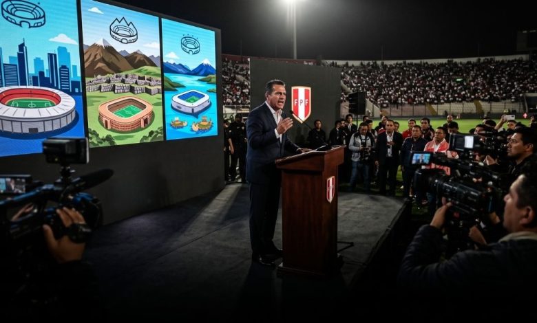Selección peruana en los estadios que serán sedes para las Eliminatorias 2030. (Foto referencial con IA / Chicho Al Aire)