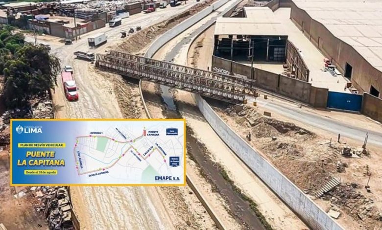 Rutas alternas por obras del puente La Capitana