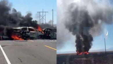 Tres autos se incendian en Arequipa y dejan heridos