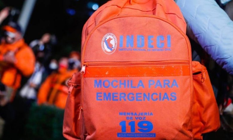 ¿Qué debe llevar la mochila de emergencia ante un sismo?