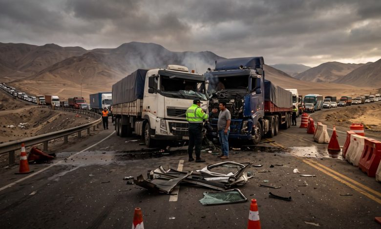Accidente de carga pesada paraliza Panamericana Sur en Ocoña