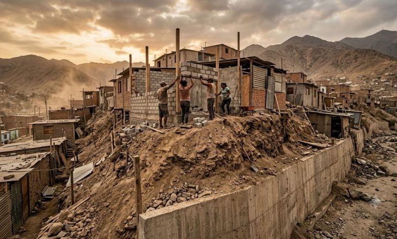 Construyen casas sobre dique en quebrada California