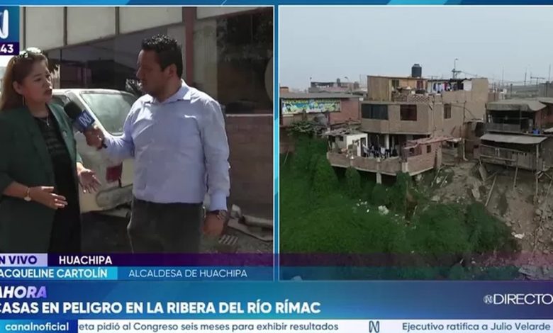Huachipa: fiscalizarán viviendas y restaurante en riesgo por erosión del río Rímac