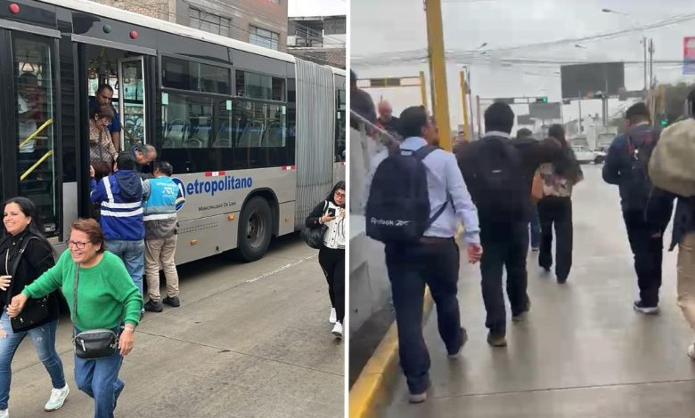 Metropolitano: bus malogrado genera caos en Parque del Trabajo