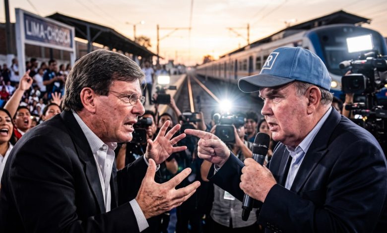 López Aliaga exige salida de ministro Rey por tren Lima-Chosica