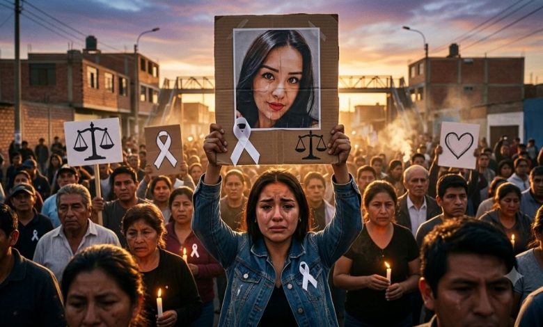 Marcha por justicia para Ysela Malca Medina en Pacanguilla