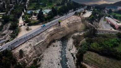 Riesgo de colapso en tramo de Carretera Central en Chosica