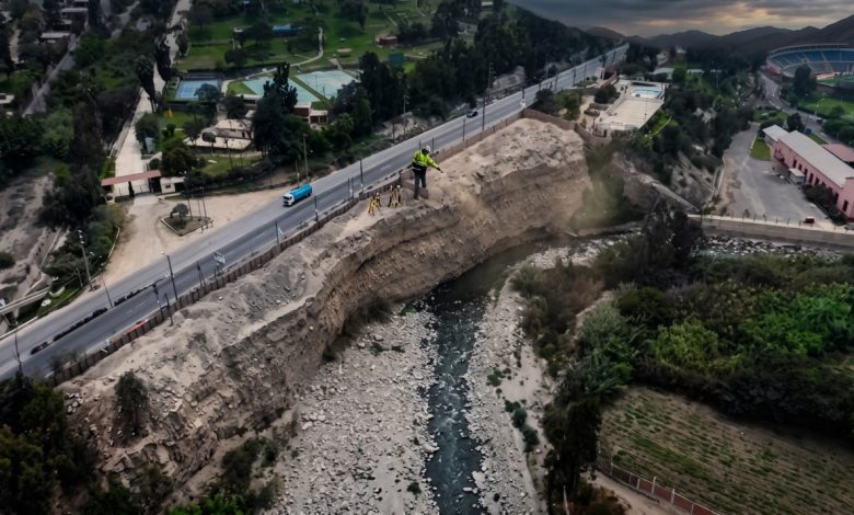 Riesgo de colapso en tramo de Carretera Central en Chosica
