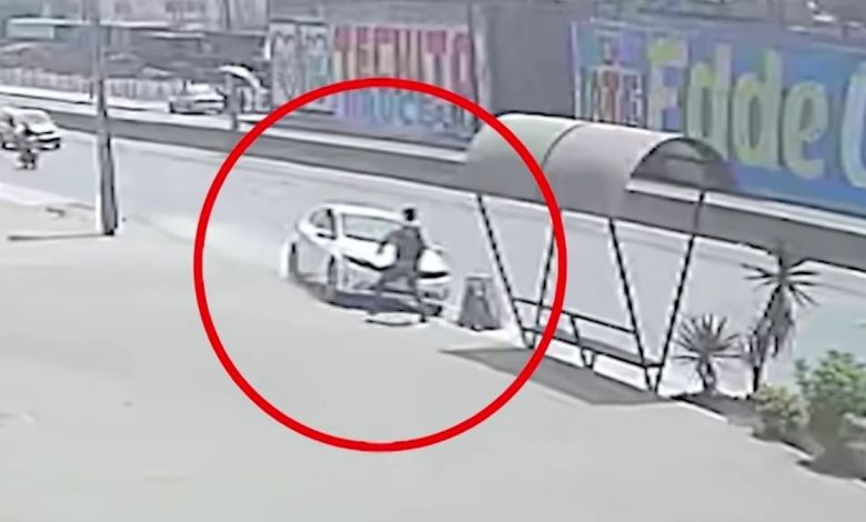 Atropello en Ate deja un herido y destruye paradero