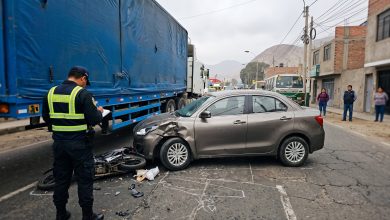 Accidente en Carretera Central: motociclista herido en Chaclacayo