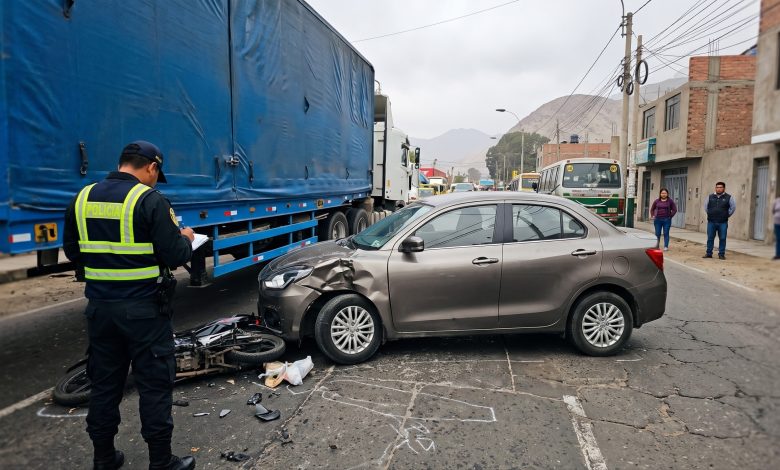 Accidente en Carretera Central: motociclista herido en Chaclacayo