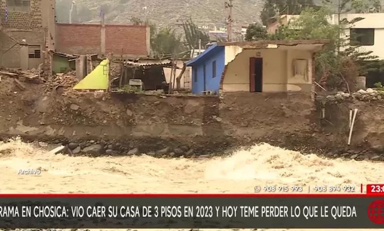 Chosica: mujer pide reforzar ribera del Rímac tras perder casa